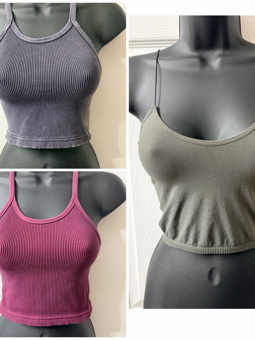 Free People Bundle Tanks/Cami Happiness Runs & Brami Skinny Strap XS/S